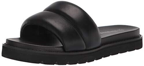 The Drop Pattie Mules with high block heel black