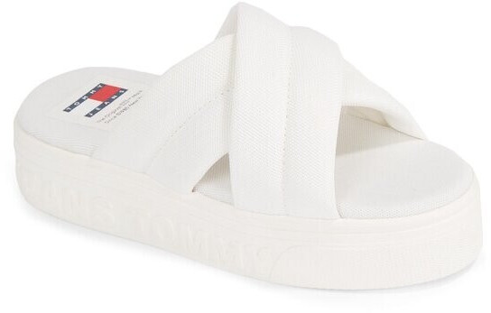 Tommy Hilfiger Slides TJW Lettering Flatform Sandal écru