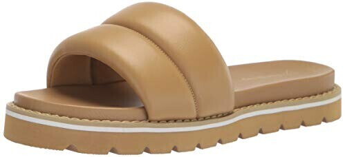 The Drop Pattie Mules with high block heel brown Mokka