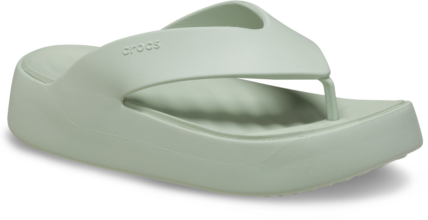 Crocs Getaway Platform Flip Flops Wedge Sandals gypsum