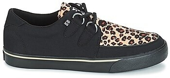 T.U.K. Creeper Black Leopard Canvas Upper Girl Shoes
