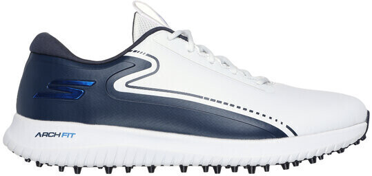 Skechers Max 2 Arch Fit waterproof spikeless golf shoe sneaker white navy blue