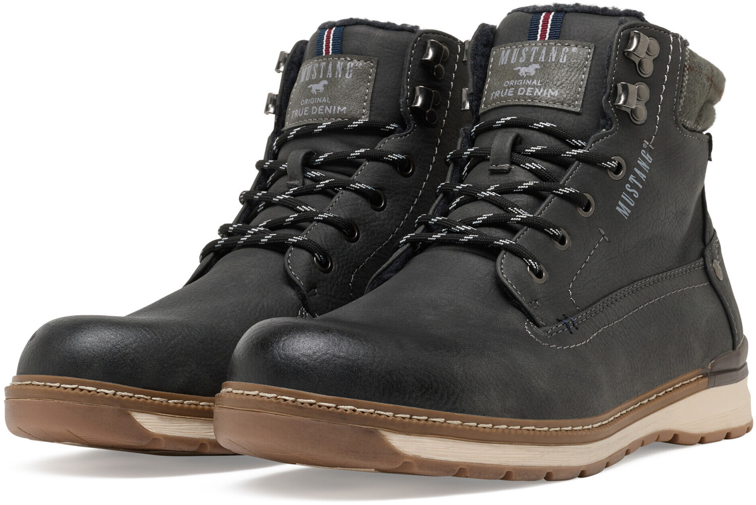 MUSTANG Lined lace-up dark grey 00