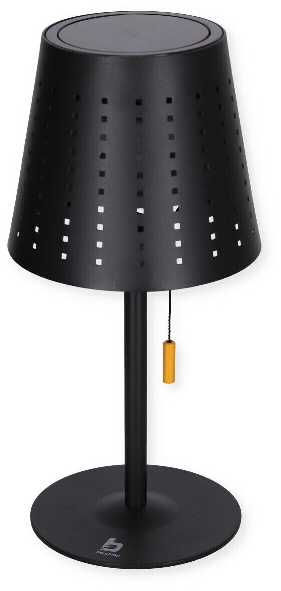 Bo-Camp Hard table lamp with solar panel black