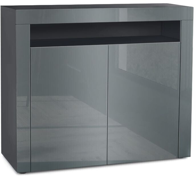 Vladon Valencia 108x92cm Glossy Grey