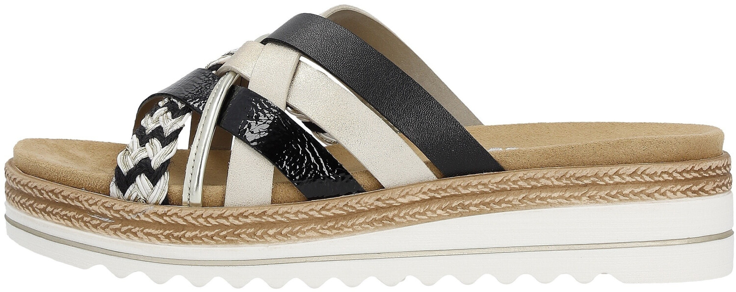 Remonte Dorndorf D0Q50 Sandal black-white-gold muschel