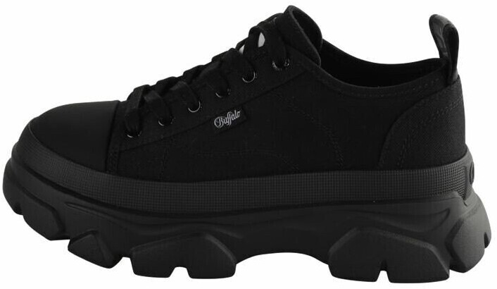 Buffalo Tremor Lace Up Lo Organic Cotton Trainers black