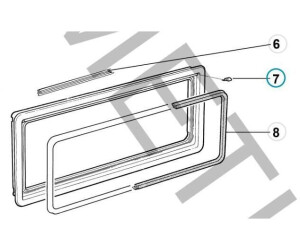 Dometic Endkappen Ersatzteil Nr. 4460003112 - für S4 Fenster