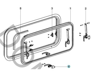 Dometic Handgriff - Ersatzteil Nr. 4460001481 - für S7Z Fenster