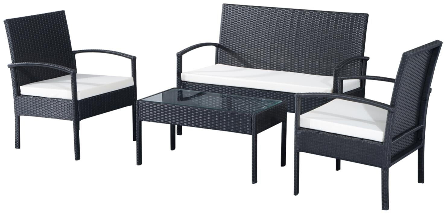 Outsunny Ensemble de jardin 4 places