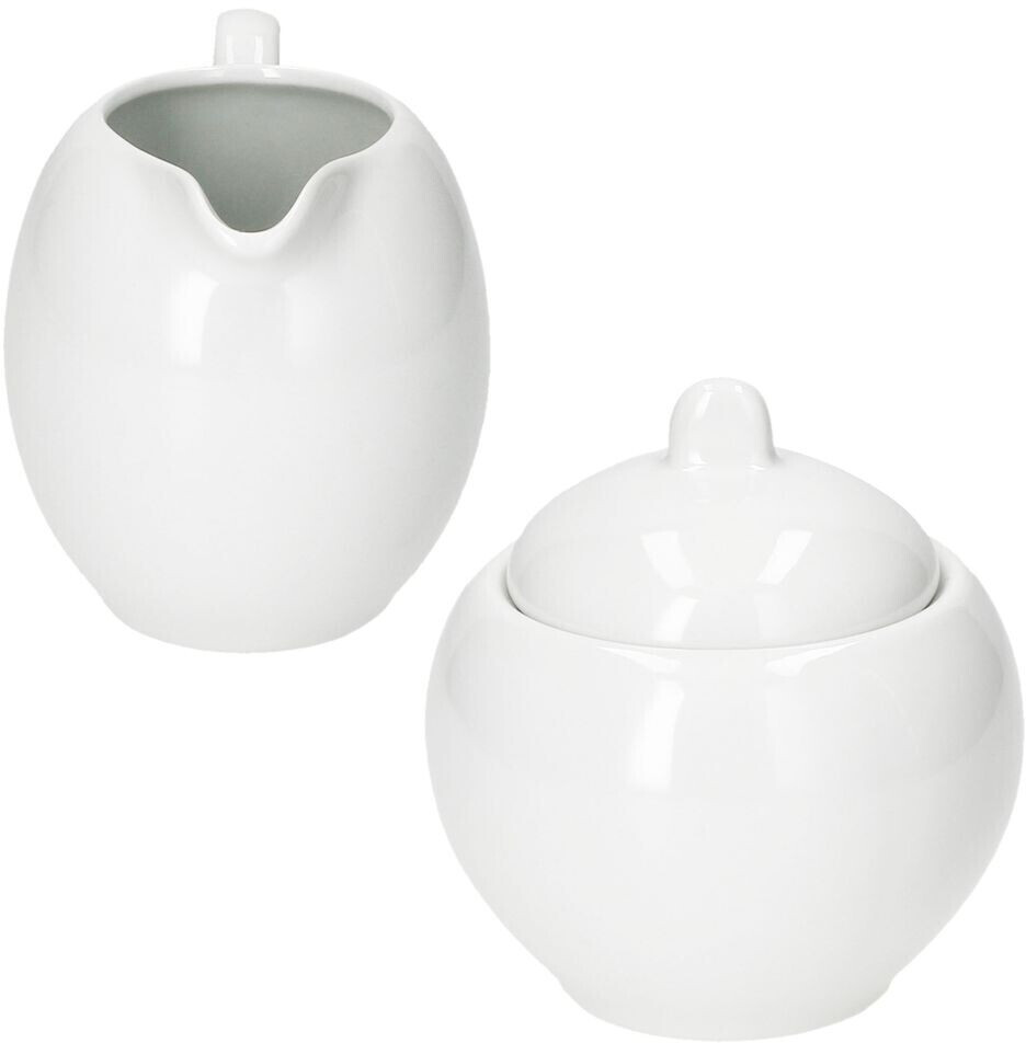 Glas Zucker- & Milchkännchen Set – Aus Borosilikatglas, 330 Ml Zuckerdose & 240 Ml Sahnekrug, Inkl. Löffel, Für Kaffee & Tee