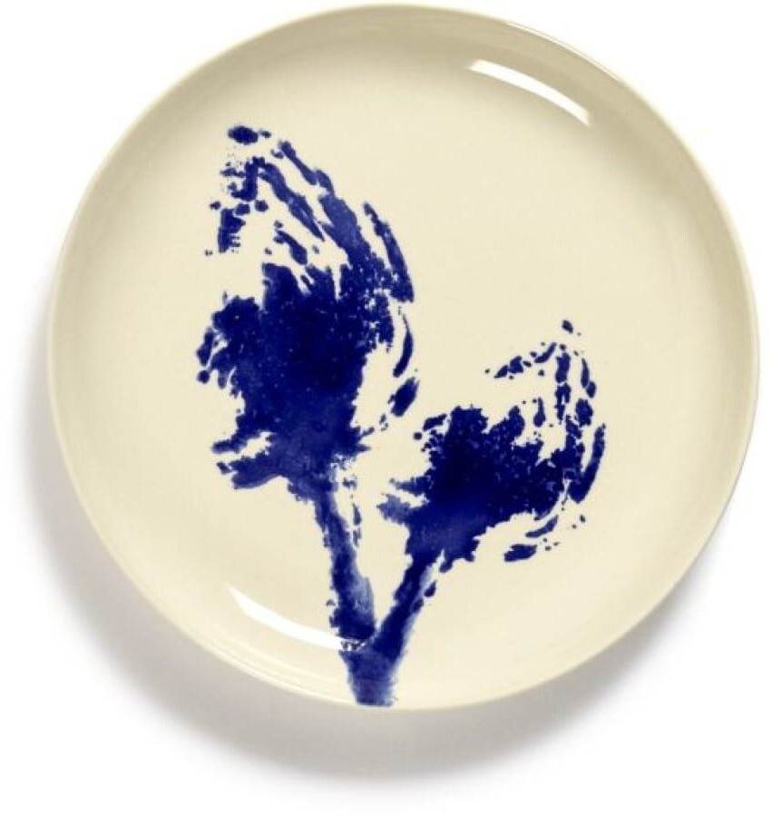 Serax Feast by Ottolenghi dinner plates set of 2 white artichoke blue ø 19 cm height 2 cm