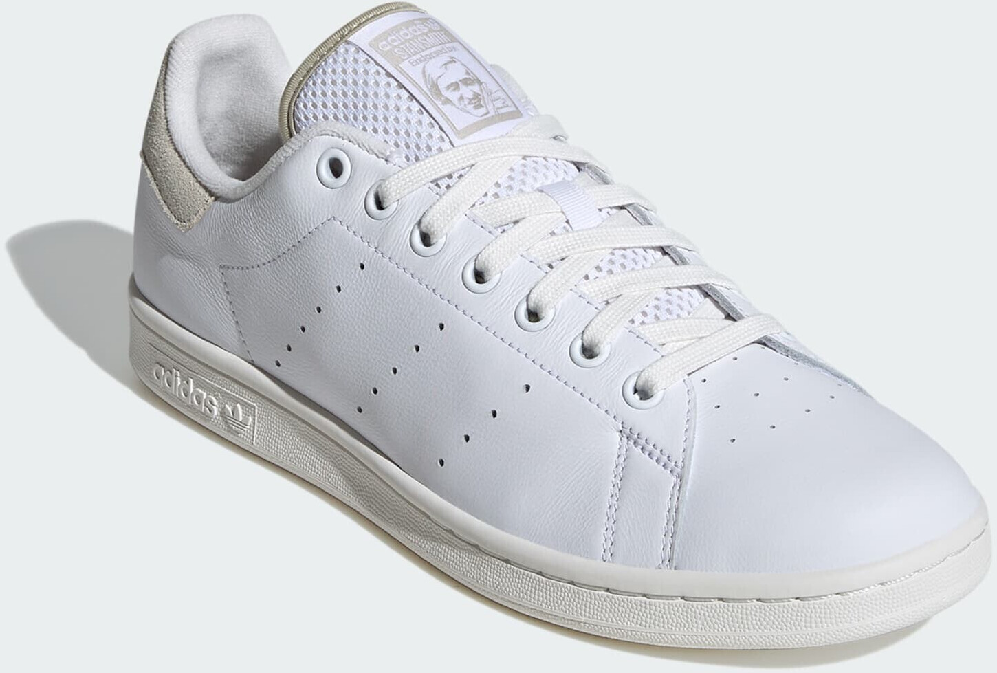 Adidas originals white and gray stan smith sneakers shop