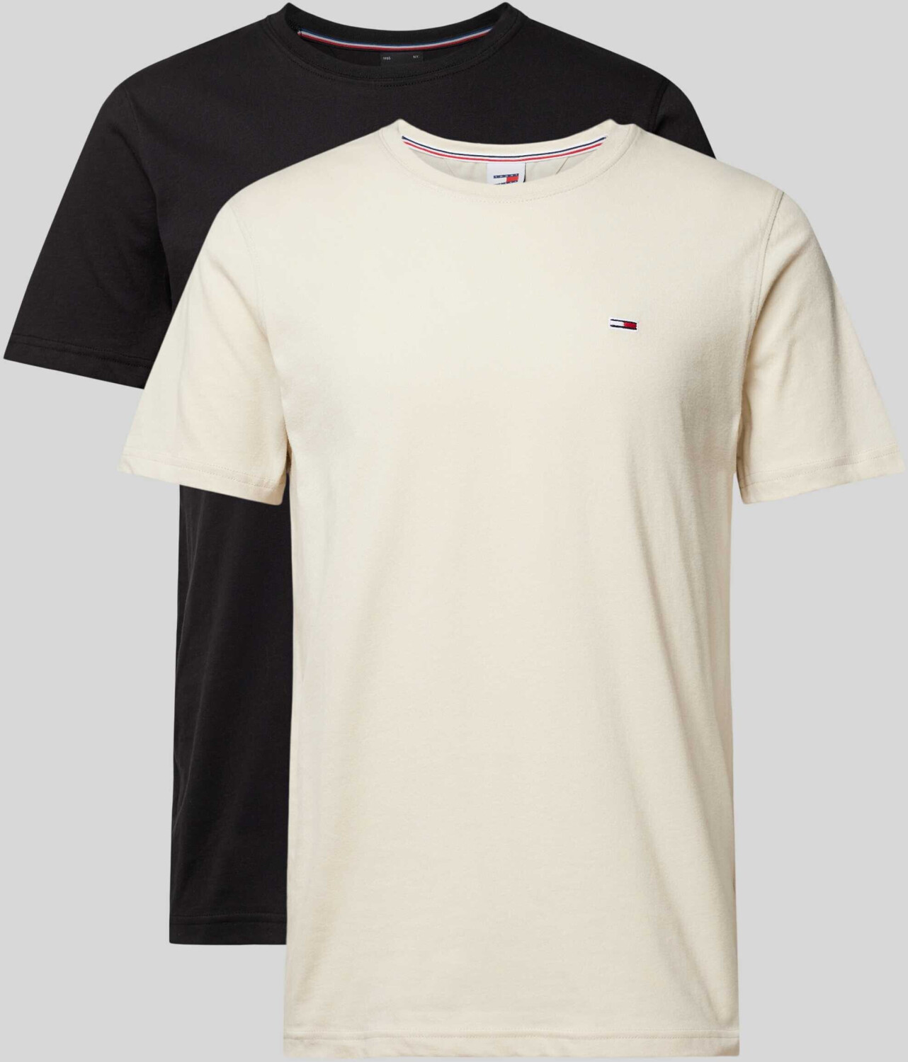 Tommy Hilfiger 2-Pack Slim Short Sleeve Crew Neck T-Shirt (DM0DM15381) black/newsprint