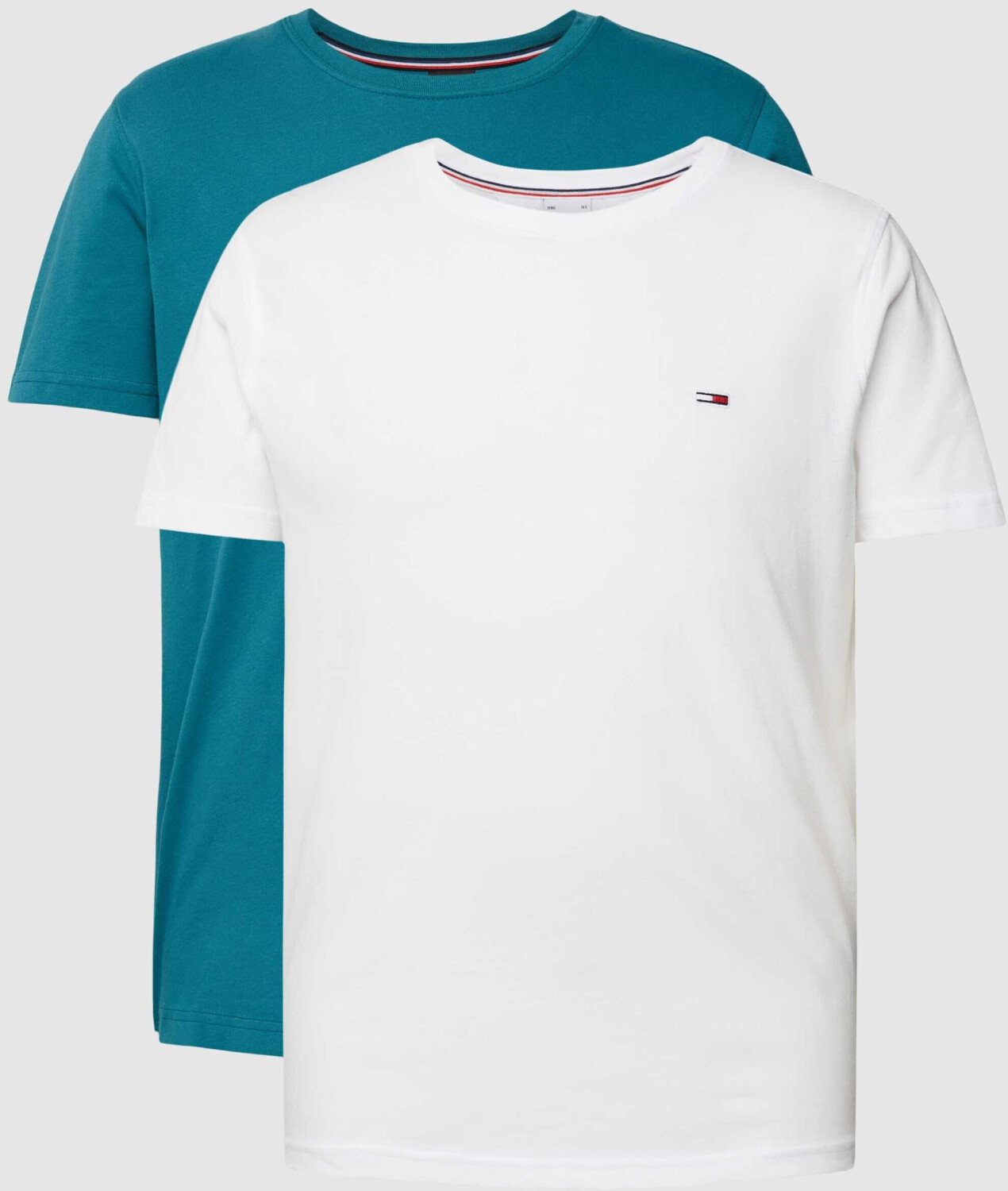 Tommy Hilfiger 2-Pack Slim Short Sleeve Crew Neck T-Shirt (DM0DM15381) white/timeless steal