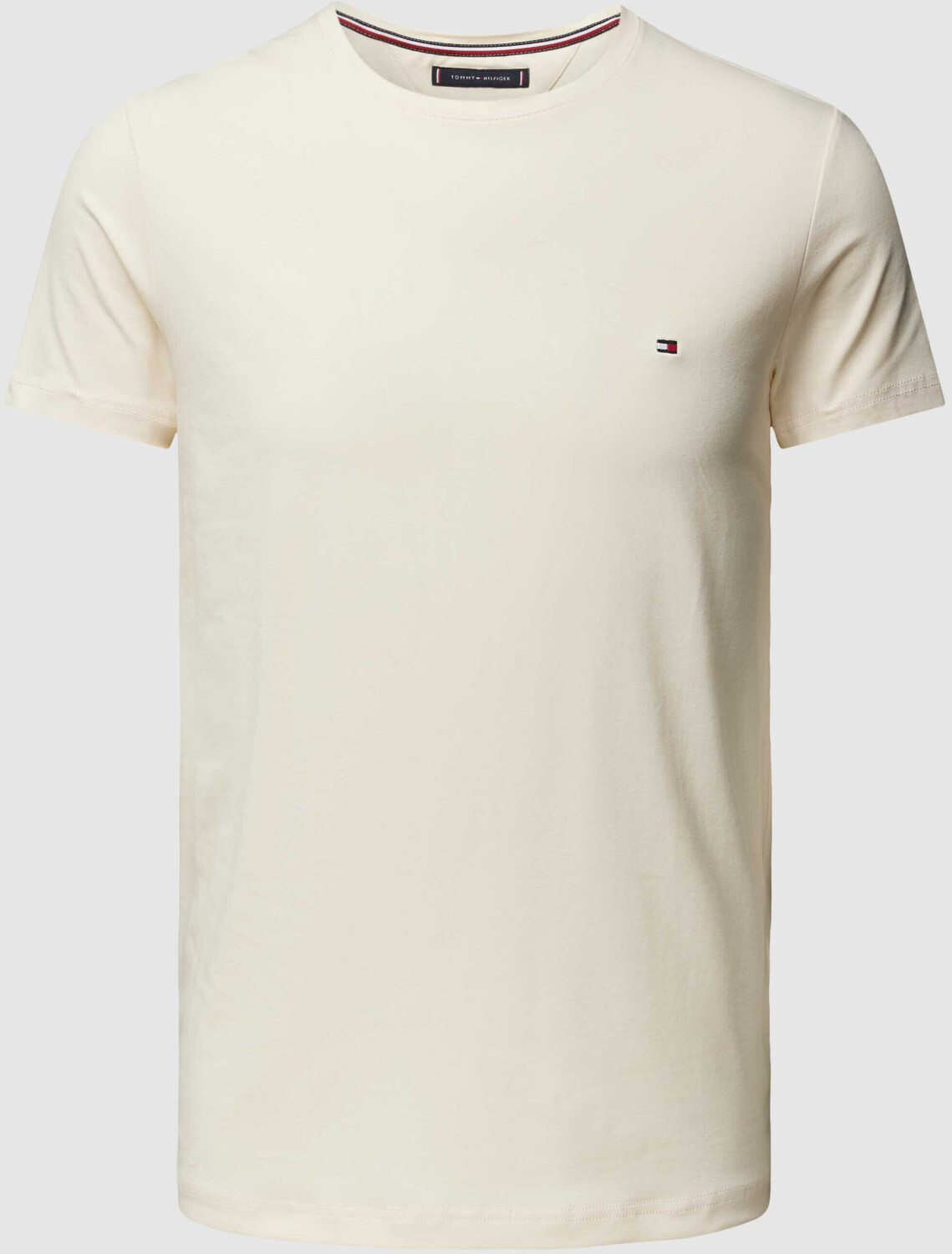 Tommy Hilfiger Slim fit T-shirt with logo stitching Beige MW0MW10800