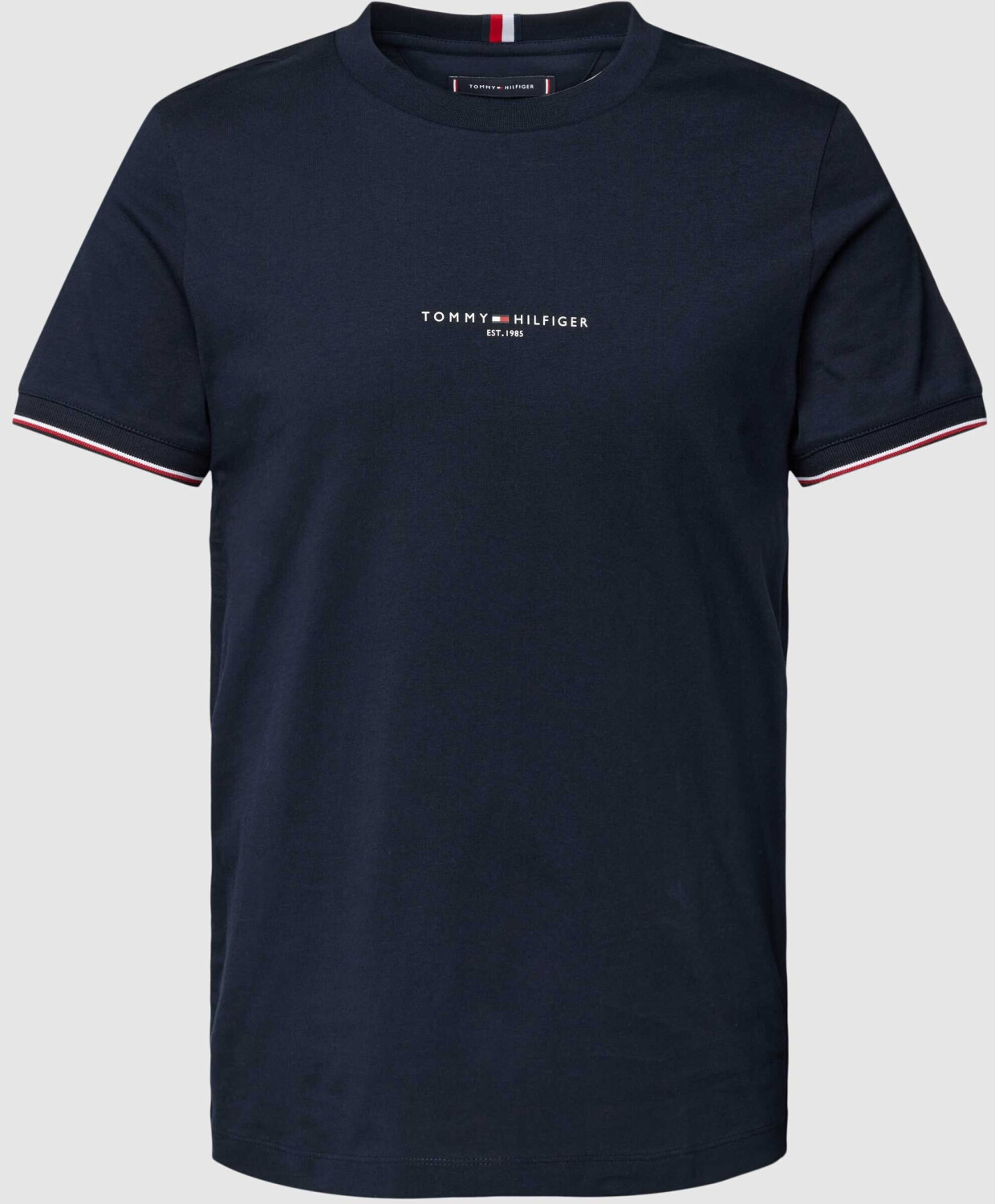 Tommy Hilfiger T-Shirt mit Label-Print Marineblau MW0MW32584 ab 41 