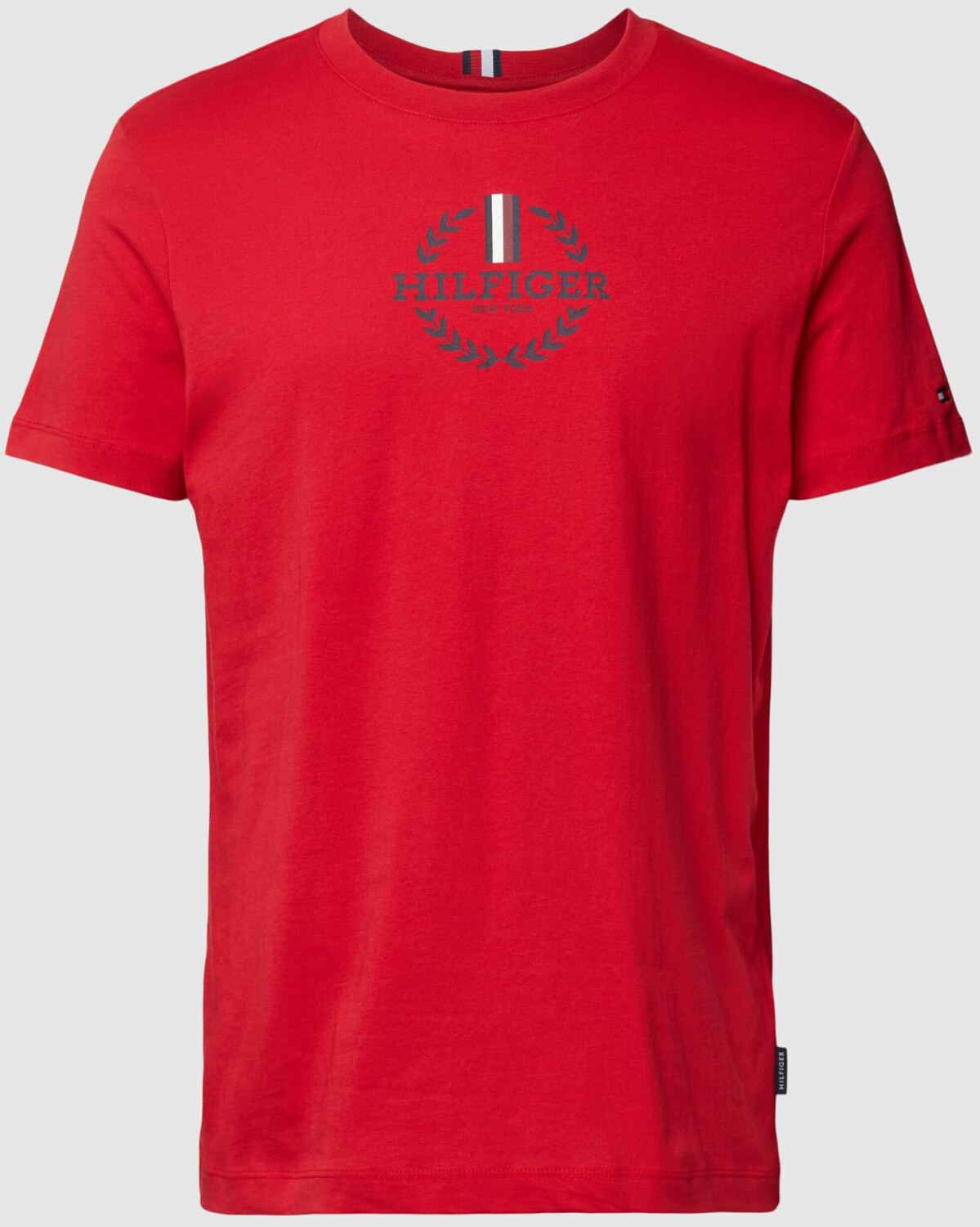 Tommy Hilfiger Global Stripe Archive Crest Logo Slim T-Shirt (MW0MW34388) primary red