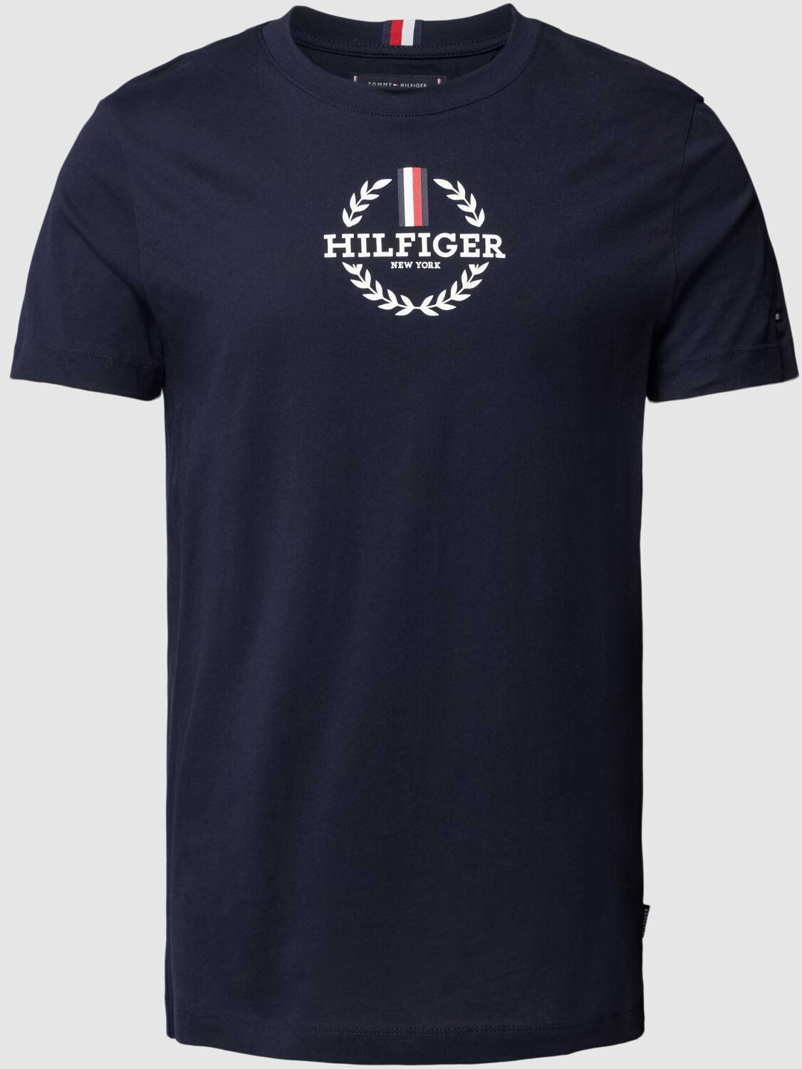 Tommy Hilfiger Global Stripe Archive Crest Logo Slim T-Shirt (MW0MW34388) desert sky