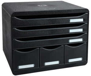 Exacompta Store-Box schwarz DIN A4+ quer mit 6 Schubladen (3067)
