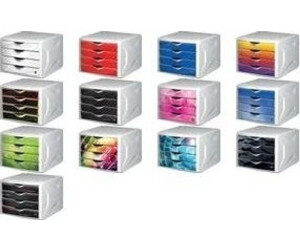 Cassettiera The Green Chameleon In Plastica Riciclata | 4 Cassetti A4 Nero Antracite