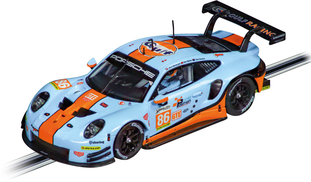 Carrera-Toys Digital 132 Porsche 911 RSR Gulf Racing Mike Wainwright No 86 Silverstone 2018