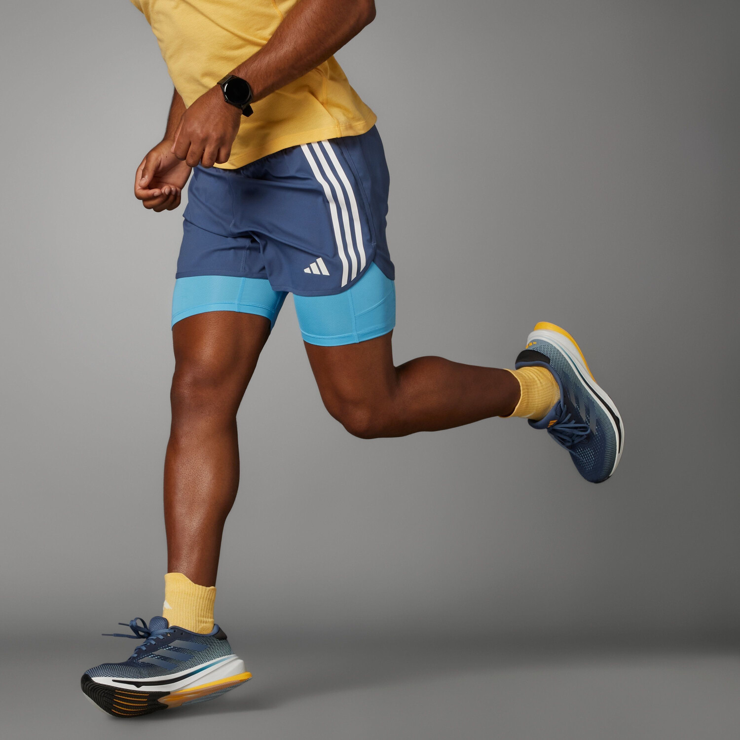 Adidas Own the Run 3 Stripes 2 in 1 Shorts Men IK4980 preloved pink a 29 99 oggi Migliori prezzi e offerte su idealo