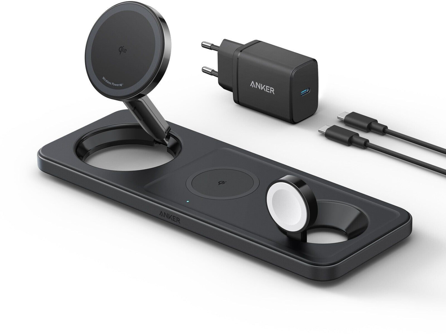 Anker MagGo Wireless Charging Station (3-in-1 Pad) Black