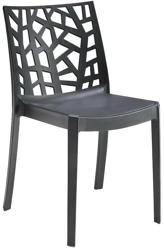 LIF Sedia da Giardino con Braccioli in Acciaio 54x55,5x86h cm colore Tortora - 6129280