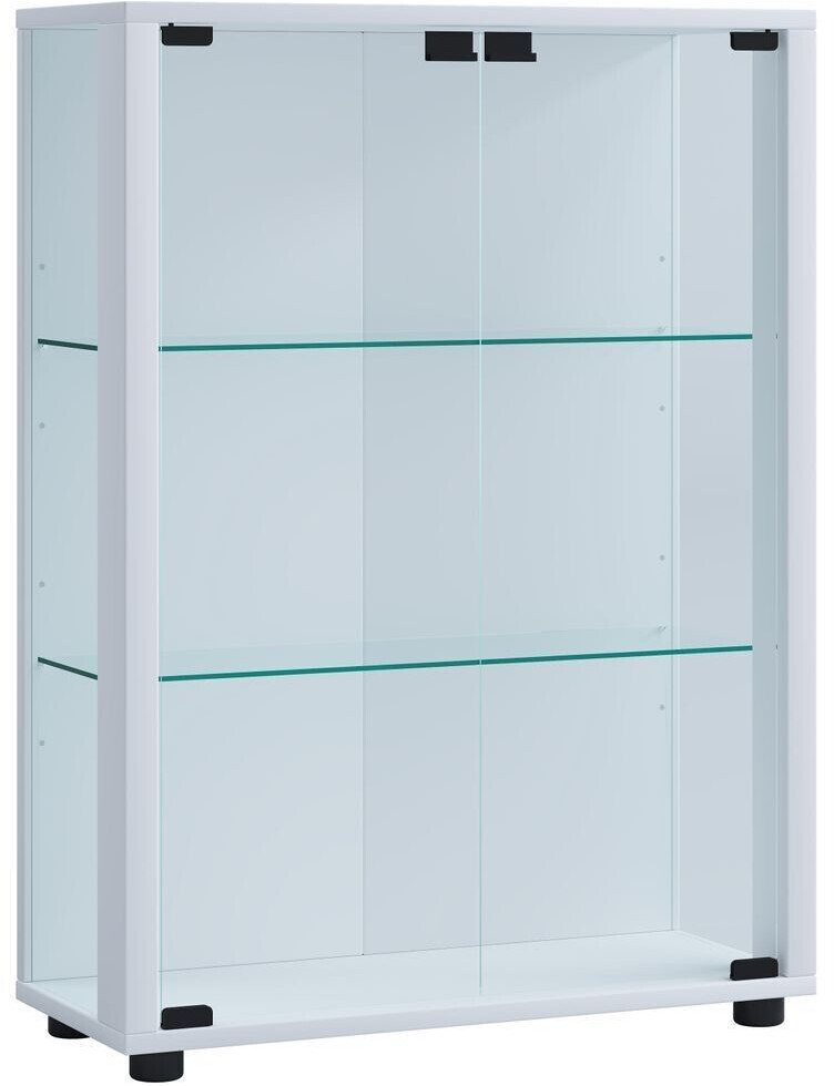 VCM Collectible glass showcase Sintalo 80x60x25 cm white (911996)