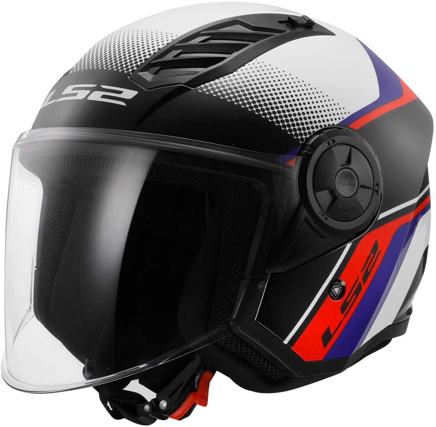 LS2 OF616 Airflow II Rush gris/rouge/bleu