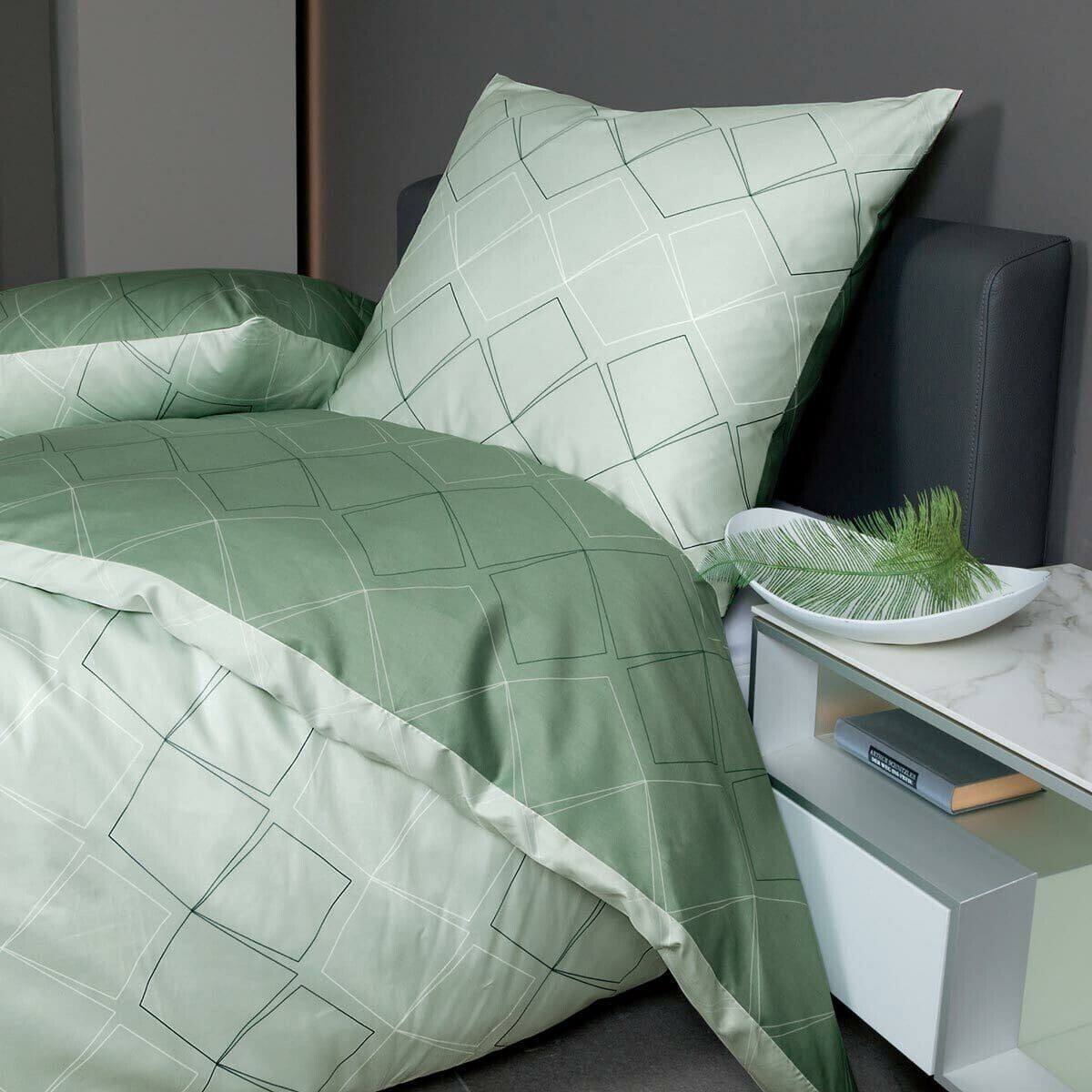 Janine Mako satin bed linen J.D. 87053-06 135x200+80x80 cm