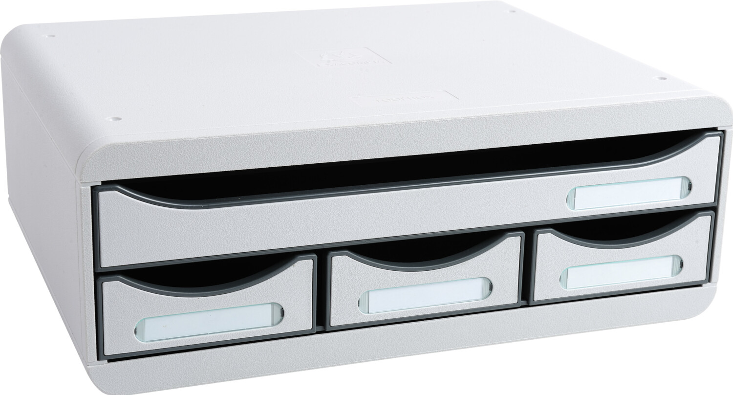 Exacompta Toolbox Mini A4 4 compartments light gray