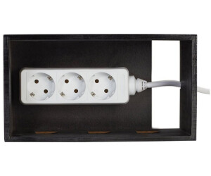 Relaxdays Bamboo Cable Box - Compact Cord Organizer, 14x25.5x14cm, For Desk & TV Cables - View #10