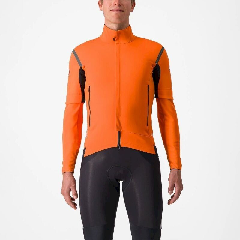 Castelli Perfetto RoS 2 Convertible Jacket red orange/dark grey