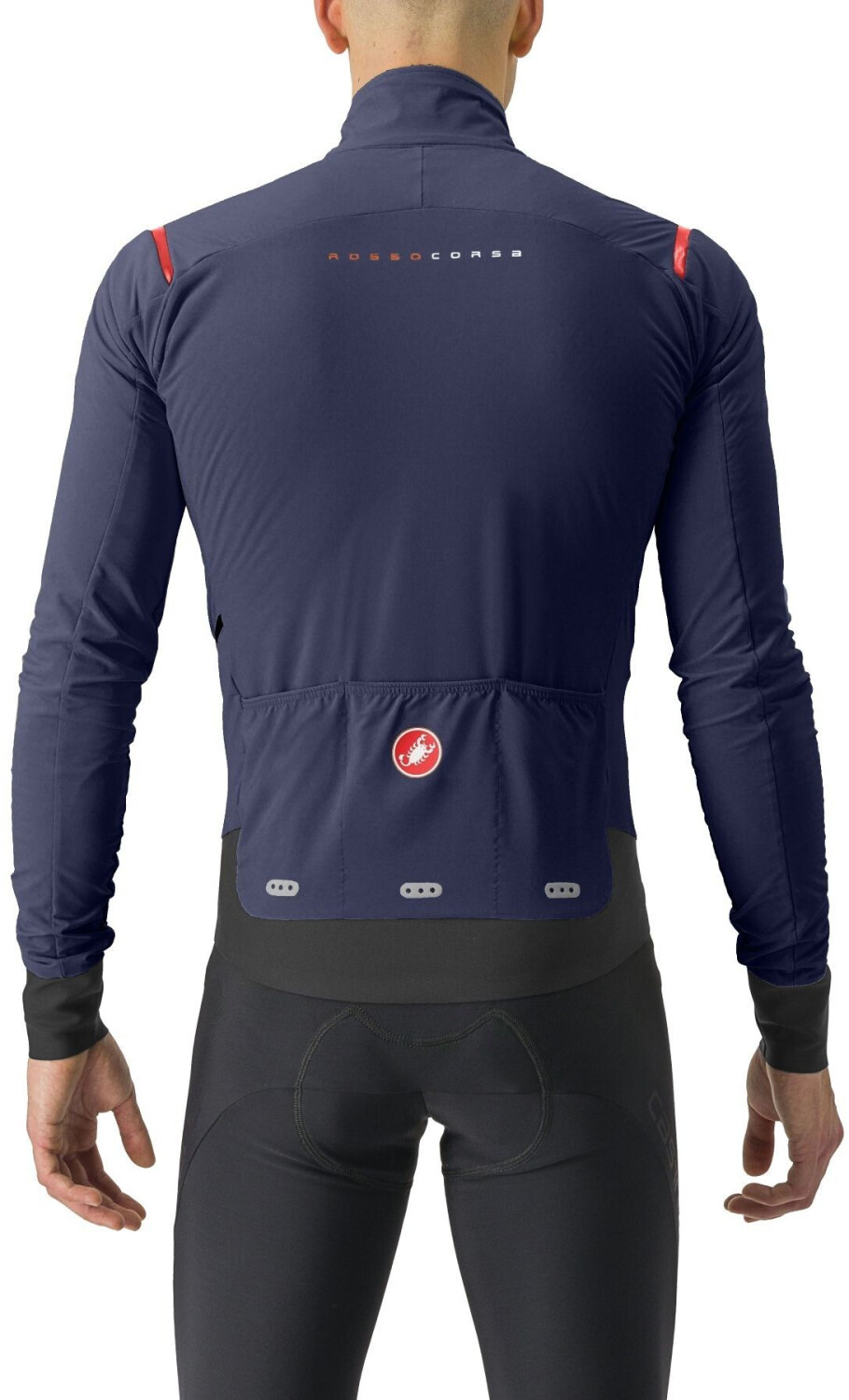 Castelli Alpha Flight Ros Jacket Men belgian blue/pompeian red-rock