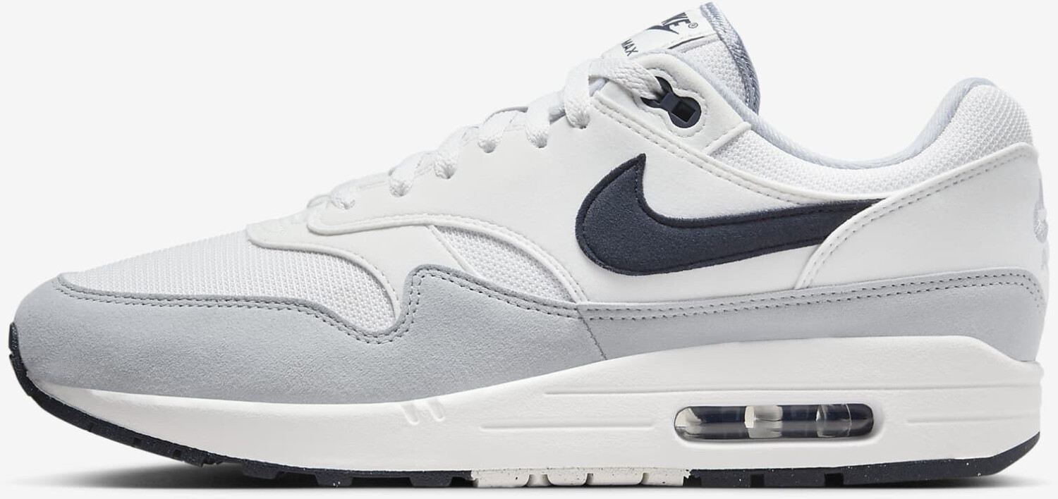 Nike air max 1 white wolf grey black hot sale