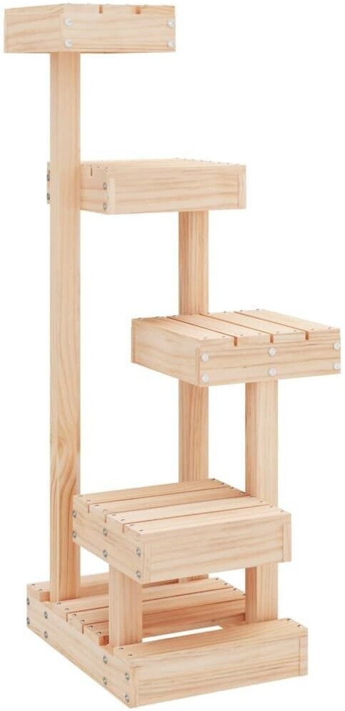 vidaXL Cat Tree Solid Wood Pine 45,5x49x103 cm natural