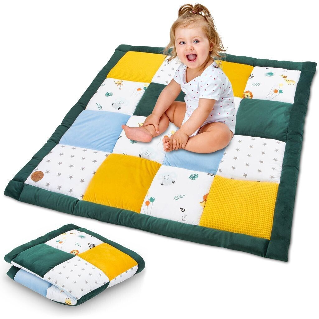 Totsy Baby Baby play mat PATCHWORK 70x70cm velvet safari