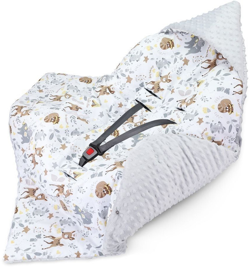 Totsy Baby Wrap blanket Minky 90x90cm deer light gray