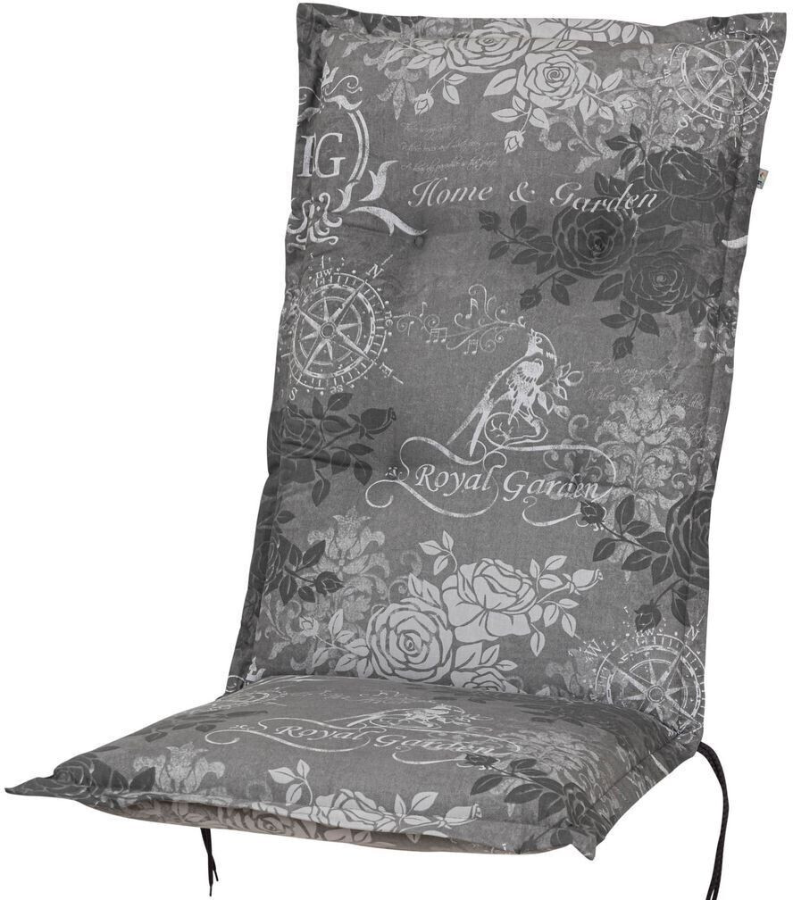 Kettler Auflage Hochlehner Bali 120x49x8cm KETTtex grau Rosen Royal