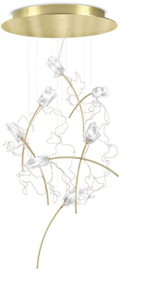 Slamp Tulip 7 Round Suspension prism/brass