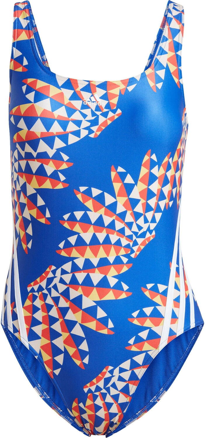 Adidas FARM Rio 3-stripes CLX swimming costume (IR6228) bold blue / white
