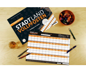 DENKRIESEN Stadt Land VOLLPFOSTEN® Classic Edition - Gioco Di Società In Formato A4 - 23 Categorie Divertenti