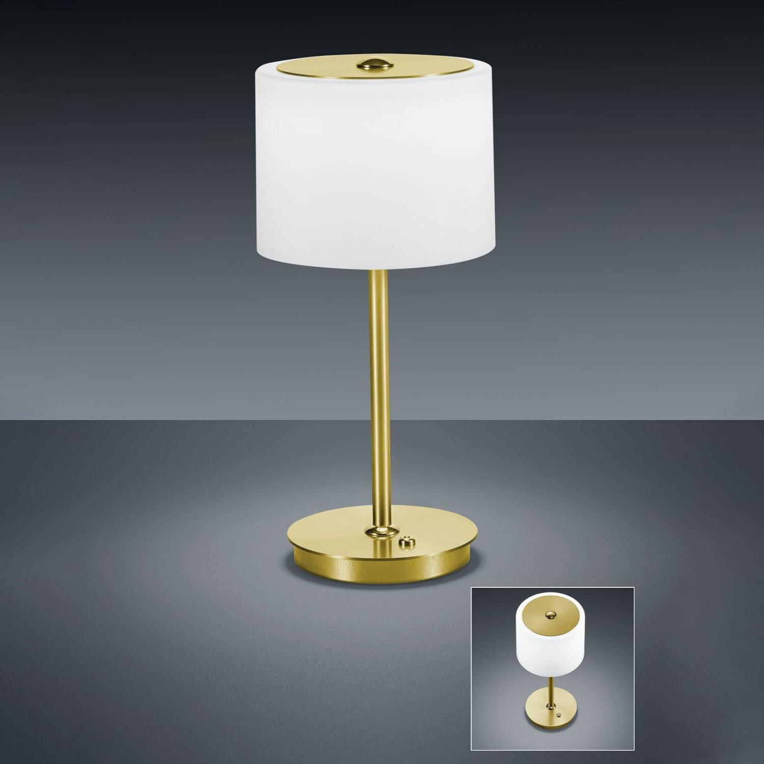 Bankamp Grazia LED table lamp, brass/white