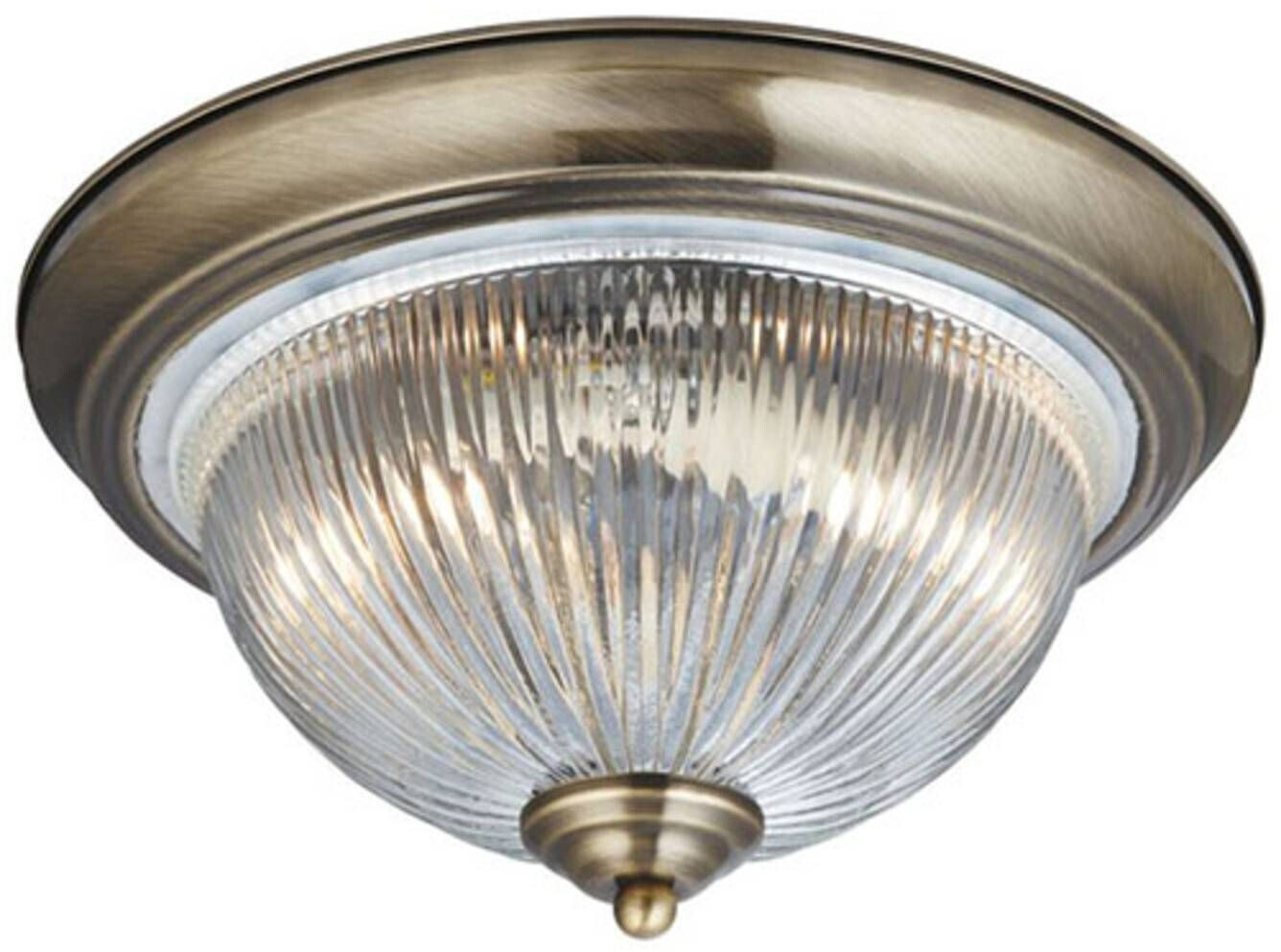Searchlight American Diner ceiling light IP44, antique brass