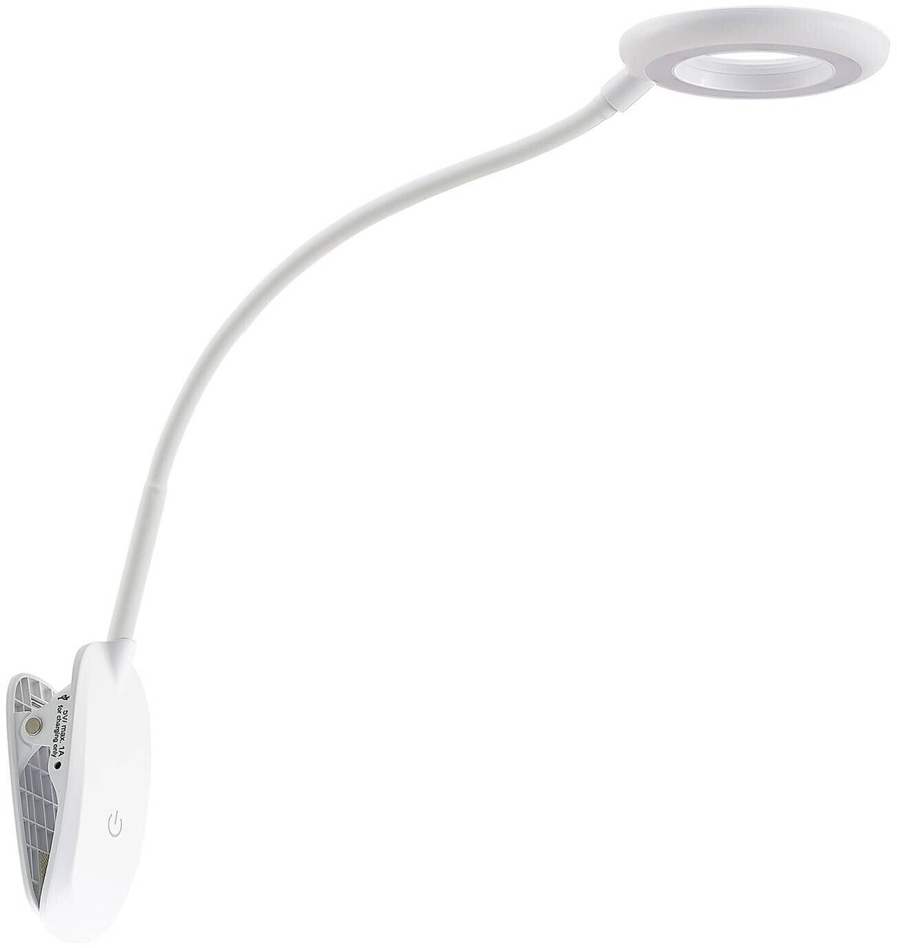 PRIOS Harumi LED clamp light with battery, white