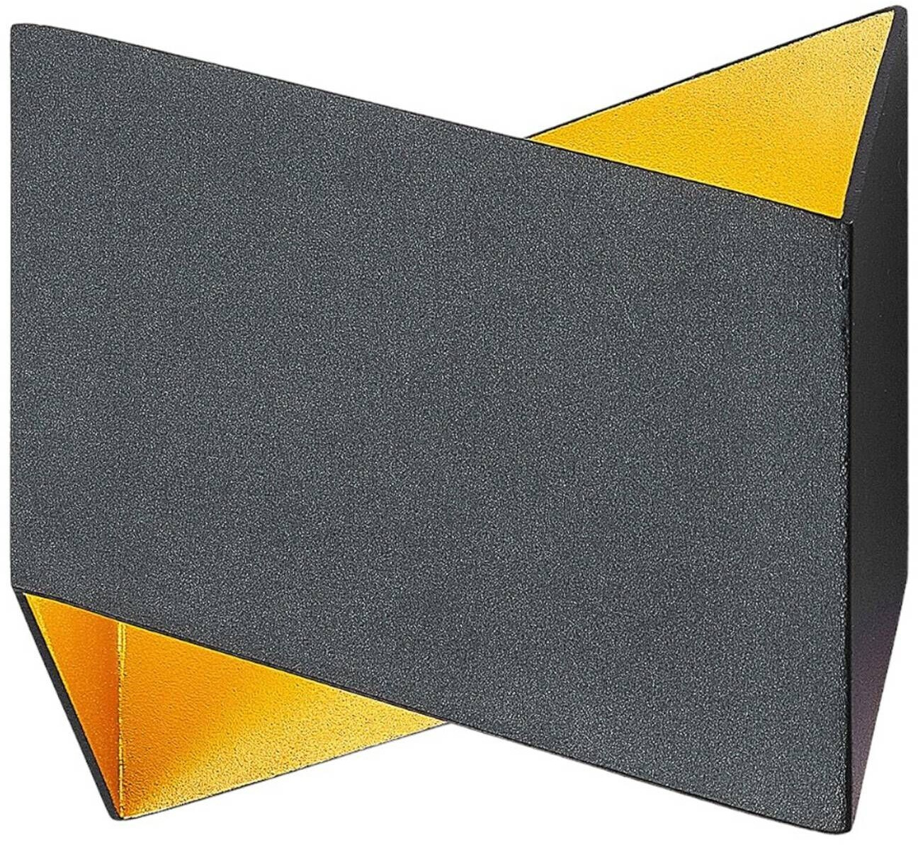 Arcchio Assona wall lamp, black and gold