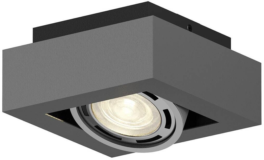 Arcchio Ronka ceiling spotlight, GU10, 1-bulb, dark gray