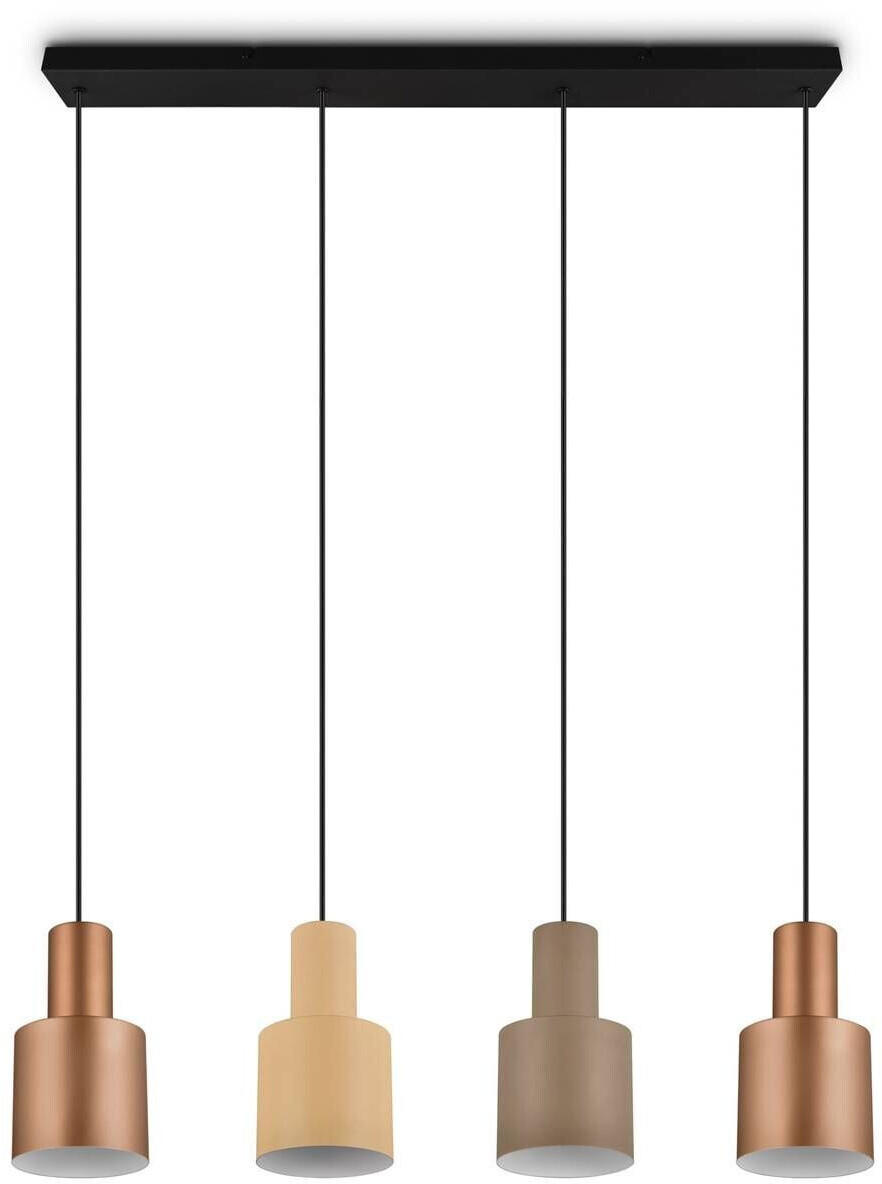Trio Agudo hanging light, multicolor, 4-bulb, linear
